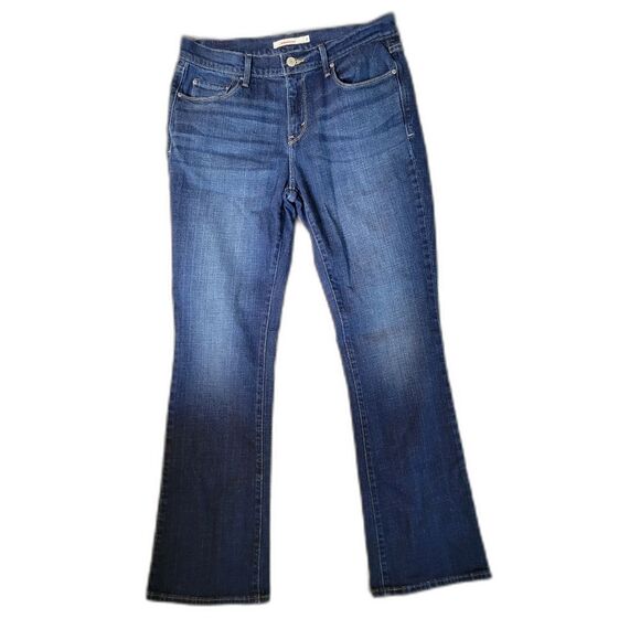 Levi Strauss & Co dark blue 515 bootcut jeans, size 8, inseam 32 inches - Picture 2 of 7